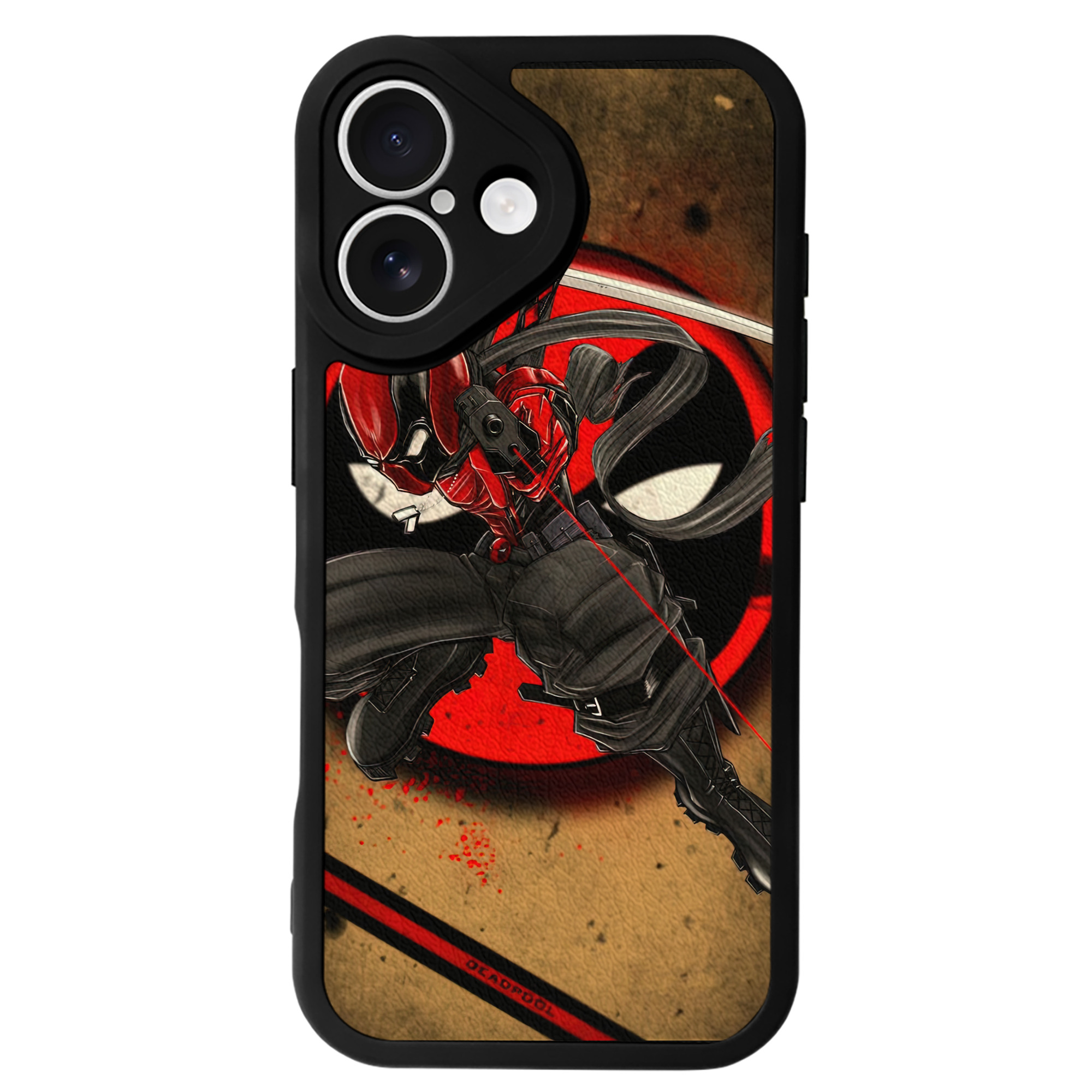 （画像用） Deadpool デッドプール 【iPhone 16シリーズ対応】シリコンスマホケース（レザー調） 材質：シリコン
